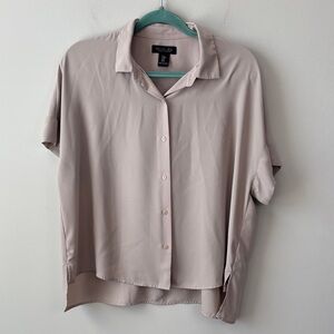 Rachel Zoe Light Tan Button-Up Blouse size medium